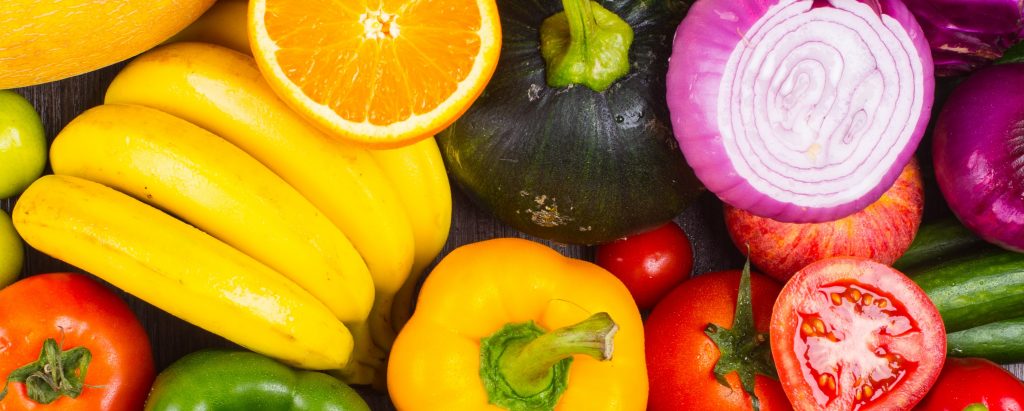 fruits et légumes en gros plan