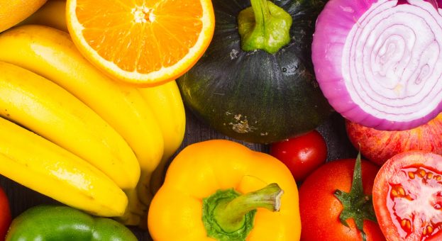 fruits et légumes en gros plan
