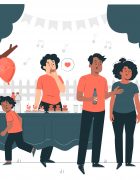 Une fête conviviale dans un parc