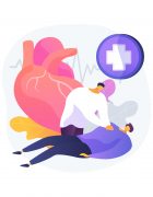 personne pratiquant un massage cardiaque