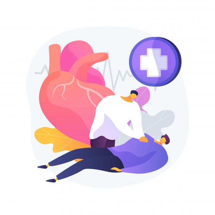 personne pratiquant un massage cardiaque
